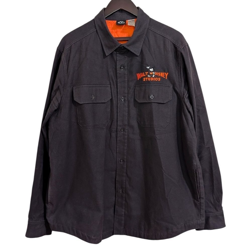 Disney 100 Walt Disney Studios Quilted Chore Jacket - XL Charcoal/Orange